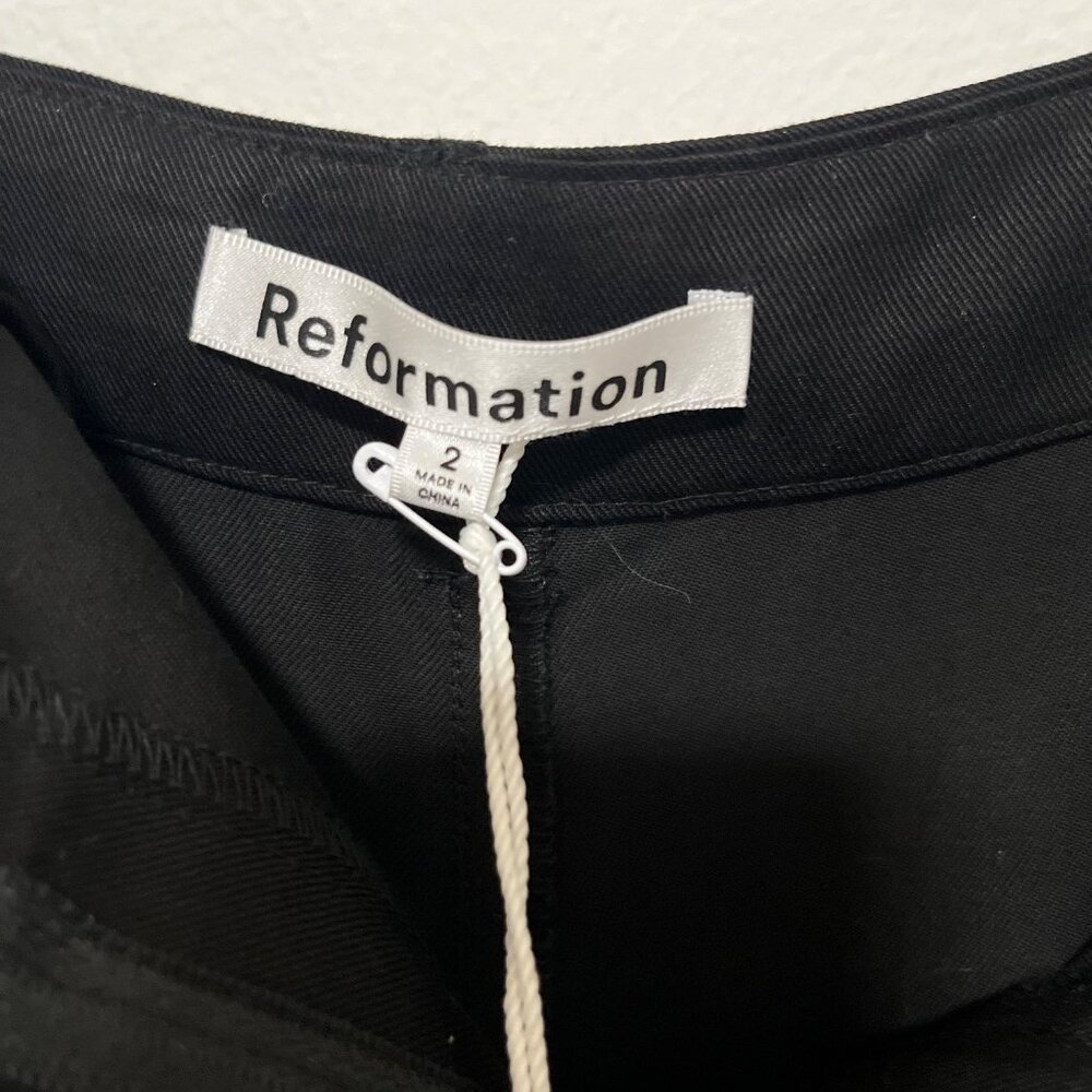 Reformation Black Maxi Skirt With Back Slit & Pockets Size 2 - Picture 16 of 16